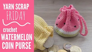 Crochet Watermelon Coin Purse | Yarn Scrap Friday 🍉