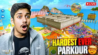 FREE FIRE LIVE 🔴 PLAYING HARDEST😱 PARKOUR IN FF WITH SUBS 🥳 #shorts #gaming #ajjubhaiive #freefire