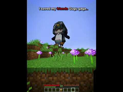 I saved my friend Gugu Gaga 🥹 #minecraft #shorts
