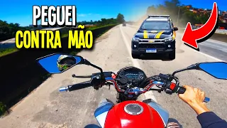 FUGA DE TITAN 160 NA CONTRAMÃO 🚔🚨