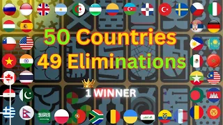 50 Countries 49 Elimination In Marble Race | Catchy Joy