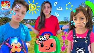 MÚSICA DO DODÓI COM Família Gabriel e Jheny ♫ The Boo Boo Song! Nursery Rhymes Songs for Kids 病気の歌