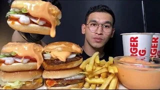 ASMR 버거킹 베스트메뉴 네가지 마지막 디저트빵 먹방 BURGERKING CHEESE BURGER & Bread Eating Sound #Mukbang