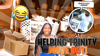 WE HELPED OUR LITTLE SISTER MOVE OUT OUR PARENTS HOUSE !!