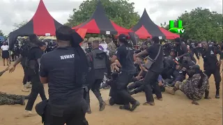Parents of policeman killed in bullion van attack break down in tears at his funeral