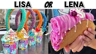 LISA VS LENA | RANDOM FOOD BATTLE🍔😋