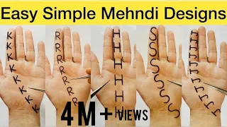 KRHSJ Beautiful Alphabet Mehndi design for hands| Easy Simple Mehendi design Trick-Mehandi ka Design