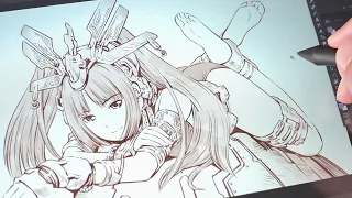CLIP STUDIO PAINT　Digital Drawing　寝そべるポーズ