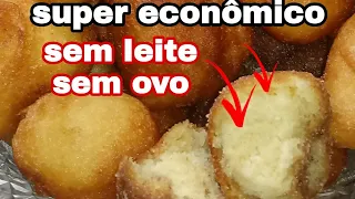 como fazer Bolinho de chuva econômico fácil de fazer,sem leite e sem ovos
