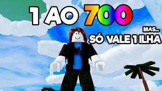 UPEI DO 1 AO 700 EM *UMA ILHA* NO BLOX FRUITS - ROBLOX