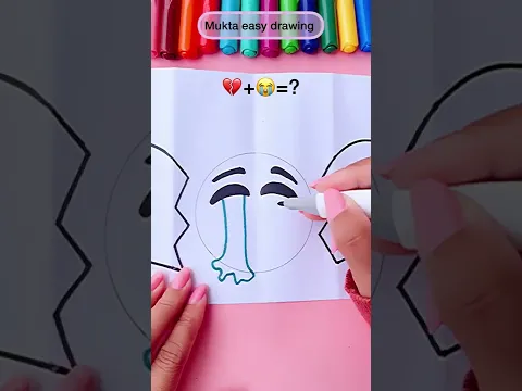 💔+😭=? Broken Heart #shorts #mukta_easy_drawing