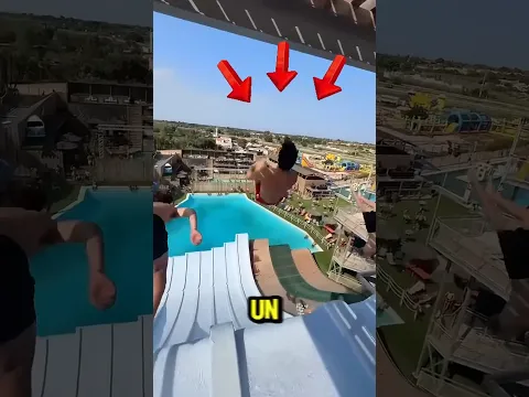 Oh My God😰Wait for the End😳¡Hombre en pantalones cortos rojos hace un salto peligroso!😨😯❤️😱