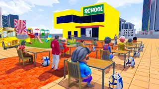 Shinchan🤣Went To School For Tuition📖 In INDIAN BIKE 3D🏫 Full Fun #bommalu #gta5telugu
