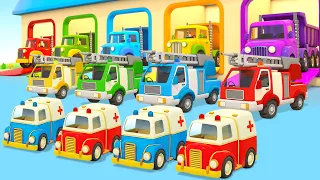 Car cartoons for kids & Helper cars cartoon full episodes - Fire truck cartoon for kids.