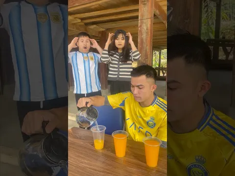 Ronaldo gave everyone orange juice #kindness #ronaldo #messi#shots