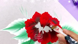 One Stroke Rose Painting | Super Relaxing Floral Art || Shay Art