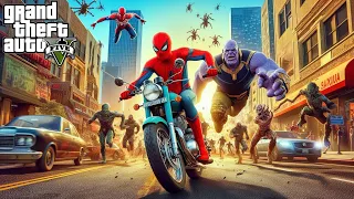 GTA 5 : Spider-Man Vs Thanos Ramp Challenge 😱 #shorts #live #gta #freefire #gta5