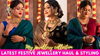 Latest festive jewellery haul & styling ft. Sparkles by Archana