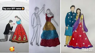 Beautiful Couples 😍Couple Goals Art | Art and Craft #art #couple
