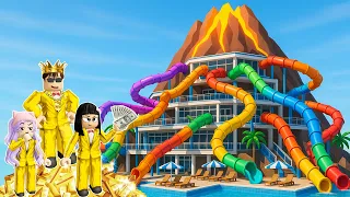 Yuta Mio Dan Baby Celine Buat Waterpark Terbesar Dan Banyak Seluncuran | ROBLOX