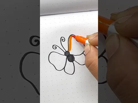 #butterfly #orange #drawingforkids #art #easydraw #drawing #easydrawing #drawingskill #drawmore