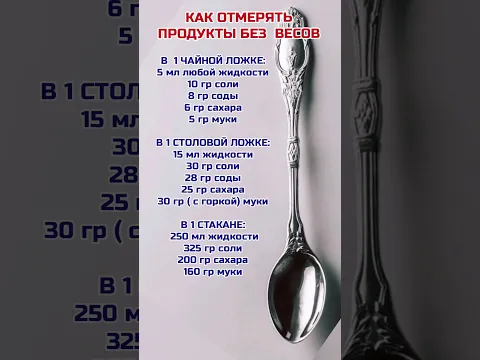 Как отмерить продукты без весов #shortvideo #реки #кухня #полезныесоветы