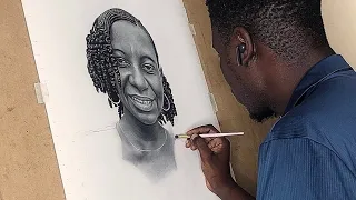 Drawing realistic portrait /Time lapse