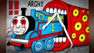 Cerita Pertarungan Thomas EXE VS The Train Eater || DRAWSTORY