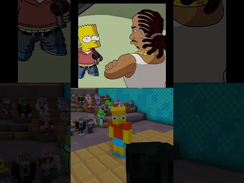 ALL_MY_FELLAS moment in MINECRAFT be like..😂💀p.3 #shorts #minecraft #duels #reaction #simpsons