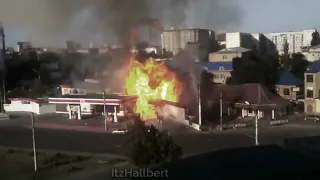 I put "I Don't Want to Set the World on Fire" over explosions