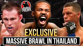 Russian Ultimate Fighter Show CHAOS in Thailand with Nate Diaz and Jon Jones