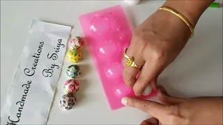 Quilling decoupage jhumkas  making floral jhumkas with paper napkins