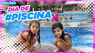 Brincadeiras na piscina do Lê Canton com a Sofia e o João