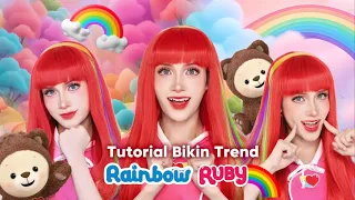 Tutorial & Behind the scene rainbow ruby trend || azkha tegar