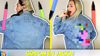 GÖR OM EN JACKA | Tråkig till unik!!