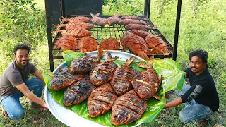 World's Hottest Full Fish Barbecue in Nature with Wood Fire| So..! Easy Delicious Full Fish BBQ 2021