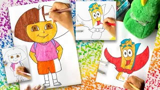 🔴 YULI AND DANNY LIVE 🖍️ Let's Color Dora The Explorer & Map | Fun Coloring Both For Boys & Girls!