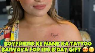 Boyfriend Ke Name Ka Tattoo Surprise😳😍 SwatiMonga | RajatBornstar #tattoo #surprise