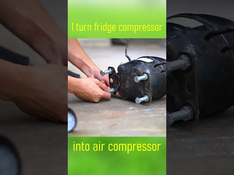 I turn fridge compressor into air compressor #shorts
