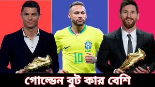 কার গোল্ডেন বুট বেশি || Most European Golden Shoe winners || Ronaldo, Messi, Neymar