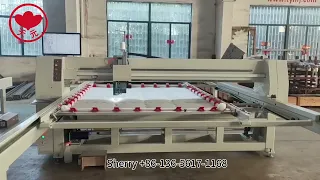 How to make designs on a quilt. Computerized single needle quilting machine. Stitching sewing
