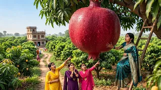 🍎 Giant anar festival in village ✨😍 #village #anar #viral