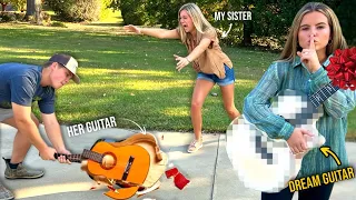 DESTROYING My Sister’s Guitar then SURPRISING her with her DREAM GUITAR 😱😳😏 *emotional*