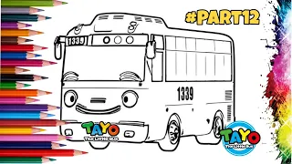 TAYO ANIMASI | Cara menggambar Bus Tayo menggunakan Pulpen / Bolpoin Berwarna