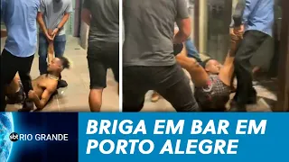 Influencer e seguranças trocam chutes e socos em bar de Porto Alegre - SBT Rio Grande - 02/12/22