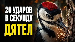 Дятел бьёт головой 20 раз в секунду — и почему у него не сотрясения  #животные #милыеживотные