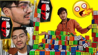 How many Rubik's cube solve with eating jolochip challenge | Birthday Special surprise |