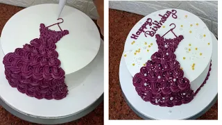 dress cake | whipped Cream cake | 1kg cake design