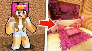 I BUILT the PERFECT PINK BED for My GIRLFRIEND in MINECRAFT ❤️