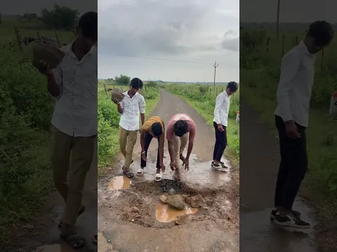 Power of teamwork #help #helpingchallenge #helping #road repairing